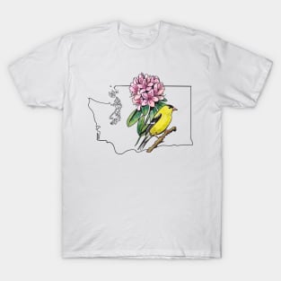 Washington State Flower and Bird T-Shirt